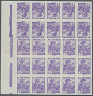 Österreich: 1934, 25 G Volkstrachten Bläulichviolett Ungezähnt, 5 Kehrdruckpaare (!) Mit Deutlichem - Unused Stamps