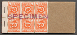 Österreich: 1945, Vorlage-Markenheftchen Der Amerikanischen Staatsdruckerei Mit Den 3 Gr. - 5 S. Fre - Unused Stamps