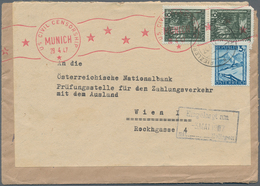 Österreich: 1947, KLEINWALSERTAL: 3 G Blau U. 2 X 8 G Dkl'grünoliv "Landschaften", Mischfrankatur Au - Unused Stamps