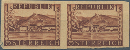 Österreich: 1946, 1 S. Landschaften (2), Sehr Seltener Ungezähnter Probedruck Im Waagerechten Paar I - Unused Stamps