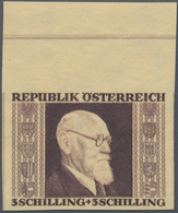 Österreich: 1946, Renner Geschnitten, 3 Sch. + 3 Sch. In Abweichender Farbe "DUNKELVIOLETTBRAUN" Sow - Unused Stamps