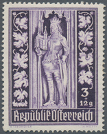Österreich: 1946, Stephansdom, Komplette Serie Von Zehn Werten Je Als Probedruck In Abweichenden Far - Unused Stamps