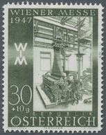 Österreich: 1947, 30 Gr. + 10 Gr. "Frühjahrsmesse", Drei Farbproben In Olivgrün, Stahlblau Und Schwa - Unused Stamps