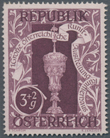 Österreich: 1947, 3 Gr. + 2 Gr. "Kunstausstellung", 19 (meist) Verschiedene Farbproben In Linienzähn - Unused Stamps