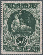 Österreich: 1947, 30 Gr. + 10 Gr. "Kunstausstellung", 19 Verschiedene Farbproben In Linienzähnung 14 - Unused Stamps