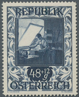 Österreich: 1947, 48 Gr. + 12 Gr. "Kunstausstellung", 18 (meist) Verschiedene Farbproben In Linienzä - Unused Stamps