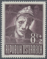 Österreich: 1947, Kriegsgefangene, Komplette Serie Von Sechs Werten Je Als Probedruck In Abweichende - Unused Stamps