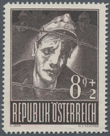 Österreich: 1947, Kriegsgefangene, Komplette Serie Von Sechs Werten Je Als Probedruck In Abweichende - Unused Stamps