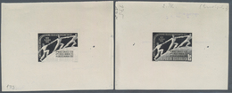 Österreich: 1955, 1 Sch. "Gewerkschaftskongreß", Zwei Phasendrucke In Schwarz, Einzelabzüge Im Klein - Unused Stamps