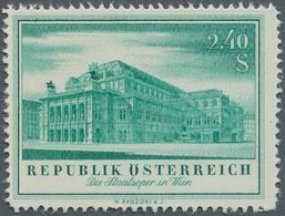 Österreich: 1955, 2.40 Sch. "Staatsoper", Farbprobe In Blaugrün Auf Ungummiertem Papier, Unsigniert. - Unused Stamps