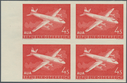 Österreich: 1958. Eröffnungsflüge Der Austrian Airlines, Mit Der Abart "Ungezähnt" Im Postfrischen 4 - Unused Stamps