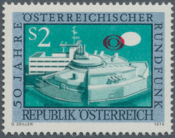 Österreich: 1974, 2 Sch. "Rundfunk" Mit Abart "Farbe Karminrot Stark Verschoben", Postfrisch, Unsign - Unused Stamps