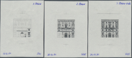 Österreich: 1981. Lot Mit 3 Probedrucken In Schwarz (1. Phase, 2. Phase, 3. Phase Ende) Für Die Ausg - Unused Stamps