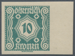 Österreich - Portomarken: 1922, Ziffern, 10 Kr. Bis 50 Kr. Kleines Format, Sechs Werte Ungezähnt Vom - Taxe