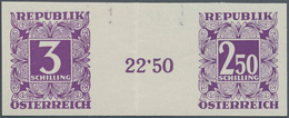 Österreich - Portomarken: 1951, Ziffern 2.50 Sch. Und 3 Sch., Waagerechtes Ungezähntes Zwischenstegp - Taxe