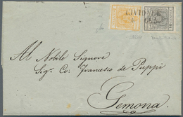 Österreich - Lombardei Und Venetien: 1851, 5 C Orangegelb U. 10 C Silbergrau, Handpapier, Beide Erst - Lombardo-Vénétie