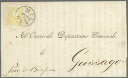 Österreich - Lombardei Und Venetien: 1859, 17. June. Very Rare Franking Of Mi 6 Type II Lombardo Ven - Lombardy-Venetia