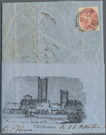 Österreich - Lombardei Und Venetien: 1865, 5 So Rosa, Entwertet Mit 3-Ring-Stempel VILLAFRANCA, 28/1 - Lombardy-Venetia