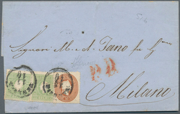 Österreich - Lombardei Und Venetien: 1862: Brief Aus Venedig Nach Mailand, Frankiert Mit 16 Soldi; 2 - Lombardo-Venetien