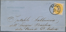 Österreich - Lombardei Und Venetien: 1864, 2s Gelb, Weite Zähnung, Einzelfrankatur Von Venedig Nach - Lombardo-Vénétie