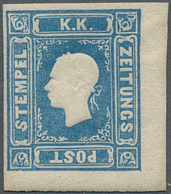 Österreich - Lombardei Und Venetien - Zeitungsmarken: 1858, (1.05 Kr.) Blau, Farbfrisches, Allseits - Lombardo-Veneto