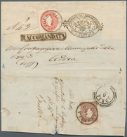 Österreich - Lombardei Und Venetien - Stempel: "POLESELLA 5/5" K1 (Sassone C1, 2 Punkte) Auf 5 Soldi - Lombardy-Venetia