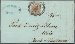 Österreich - Lombardei Und Venetien - Stempel: "VENEZIA 2 / 10 2 P", "Zahnradstempel " D2P (Sassone - Lombardo-Vénétie