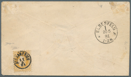 Österreichische Post In Der Levante: 1867/1883, 3 Soldi Grün Franz-Josef Ganzsachenumschlag, Rücksei - Levante-Marken