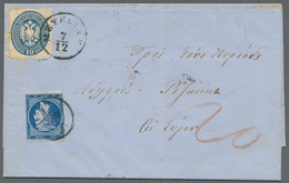 Österreichische Post In Der Levante: 1865. Envelope Addressed To Constantinople Bearing Greece Yvert - Oostenrijkse Levant