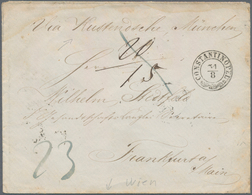 Österreichische Post In Der Levante: 1870 (ca.) "CONSTANTINOPEL" K2-Zierstempel Auf Unfrankiertem Br - Levante-Marken