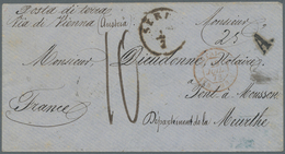 Österreichische Post In Der Levante: 1873, Markenloser Brief Vom österr. Postamt In Griechenland Mit - Levant Autrichien