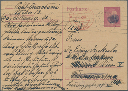 Österreich - Ostmark: 1945, ÜBERROLLER: 6 Pf Hitler Ganzsachenkarte Aus WIEN, 3.4.45, Adressiert Nac - Andere & Zonder Classificatie