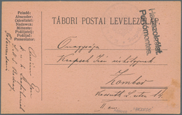 Österreich - Militärpost / Feldpost: 1915. AUSTRO-HUNGARIAN NAVY WWI. 1915, “TABORI POSTAI LEVELEZOL - Other & Unclassified
