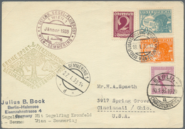 Österreich - Flugpost: 1933, Segelflug Kronfeld Wien-Semmering, Postkarte Mit Bunter Frankatur Mit S - Other & Unclassified