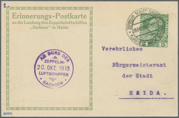 Österreich - Zeppelinpost: 1913, LZ 17 SACHSEN, 5 H Franz-Josef Privat-GSK "Zeppelin über Haida, Kir - Other & Unclassified