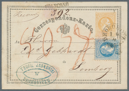 Österreich - Ganzsachen: 1869, 2 Kr. Ganzsachenkarte Mit Zufrankatur 10 Kr. Franz Joseph Als R-Karte - Andere & Zonder Classificatie