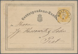 Österreich - Ganzsachen: 1870/1874, 7 Ganzsachenkarten Mit Ausgewählten Stempeln Kleiner UNGARISCHER - Sonstige & Ohne Zuordnung