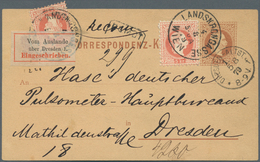 Österreich - Ganzsachen: 1879, 2 Kreuzer Franz Josef Ganzschenkarte Mit Zwei Bildgleichen 5 Kr. Mark - Sonstige & Ohne Zuordnung