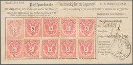 Österreich - Ganzsachen: 1883, 5 Kr Doppeladler Postsparkarte, Zweisprachiger Vordruck "deutsch-böhm - Altri & Non Classificati