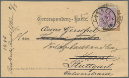Österreich - Ganzsachen: 1886 Ganzsachenkarte (Frageteil) Von Wien Nach Kassel Mit Weiterfranco Nach - Andere & Zonder Classificatie