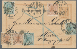 Österreich - Ganzsachen: 1894, 2 Kr Braun Ganzsachen-Expresskarte Mit 15 Kreuzer Zusatzfrankatur Von - Other & Unclassified