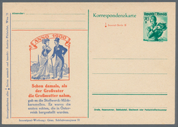 Österreich - Ganzsachen: 1950/1951, Drei Korrespondenzkarten 'Trachten' 30 Gr. Violett (2) Und 70 Gr - Autres & Non Classés