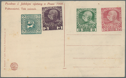 Österreich - Privatganzsachen: 1908. Privat-Postkarte "Pozdrav Z Jubilejni Vystavy V Praze 1908" Mit - Other & Unclassified