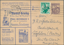 Österreich - Privatganzsachen: 1950, 30 G Violett Trachten, Privat-Inserat-Postkarte, Serie 0003, Vs - Autres & Non Classés