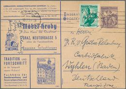 Österreich - Privatganzsachen: 1950, 30 G Violett Trachten, Privat-Inserat-Postkarte, Serie 0003, Vs - Other & Unclassified