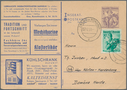 Österreich - Privatganzsachen: 1950, 30 G Violett Trachten, Privat-Inserat-Postkarte, Serie 0006, Mi - Andere & Zonder Classificatie
