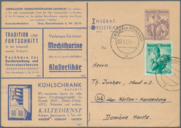 Österreich - Privatganzsachen: 1950, 30 G Violett Trachten, Privat-Inserat-Postkarte, Serie 0006, Mi - Autres & Non Classés