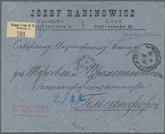 Polen - Russische Periode: 1899 Two Registered Covers Both Sent From Lodz Poland With Different Whit - Sonstige & Ohne Zuordnung