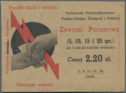 Polen: 1938. Booklet With Money And Hand. Stamps Stuck. - Ongebruikt