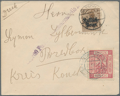 Polen - Bestellpostanstalten: PRZEDBORZ 1917, 2?.12.17, 2gr. Carmine Perforated, Type 4, Paying Loca - Autres & Non Classés